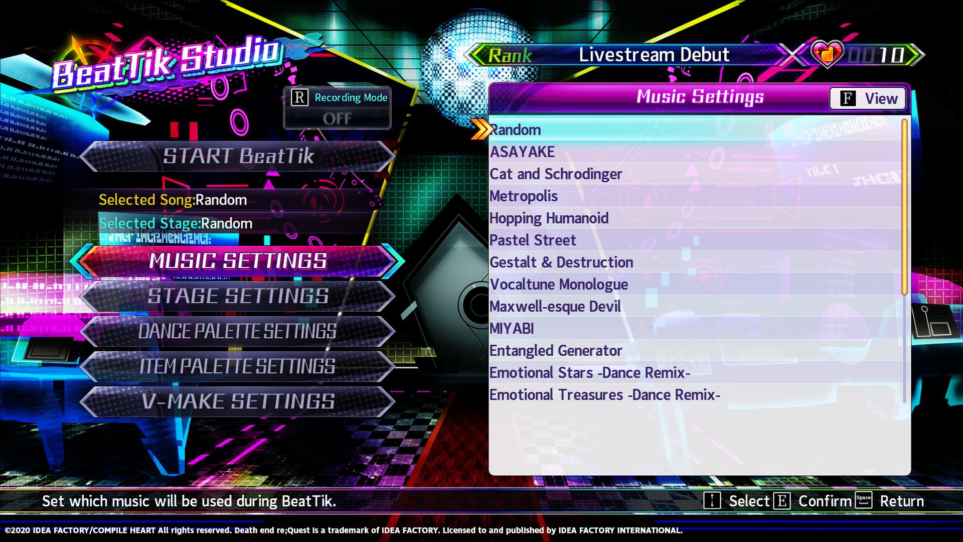 Screen Shot image 0 Neptunia Virtual Stars - Unlock All BeatTik Songs DLC اوروبي بي سي ستيم كود رقمي