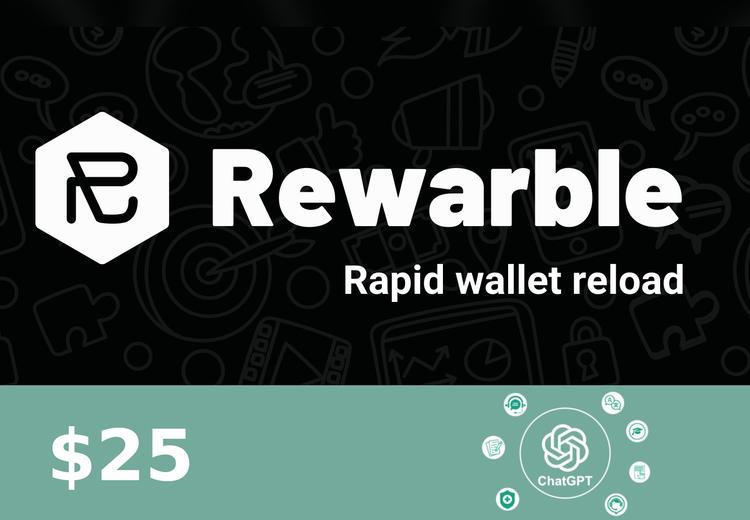 Rewarble ChatGPT $25 هدية بطاقة امريكي