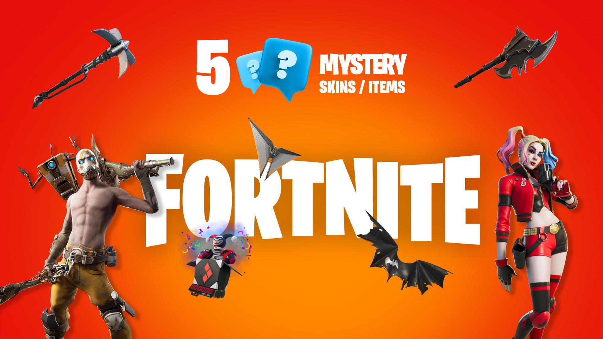 5 Mystery Fortnite Skins / Items بي سي ايبك قيمز كود رقمي
