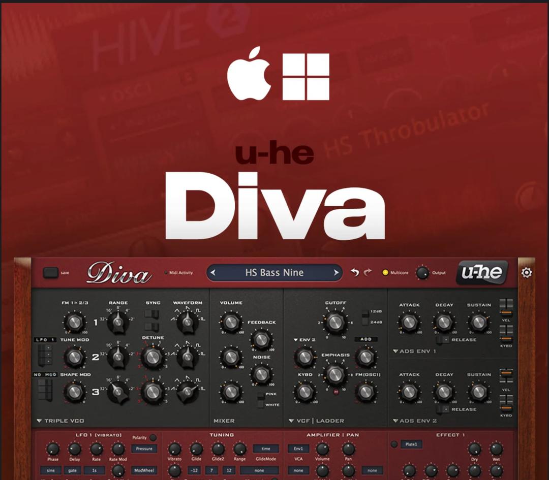 U-He Diva بي سي/ماك ابل مفتاح
