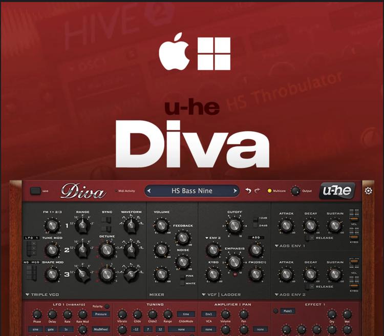 U-He Diva بي سي/ماك ابل مفتاح