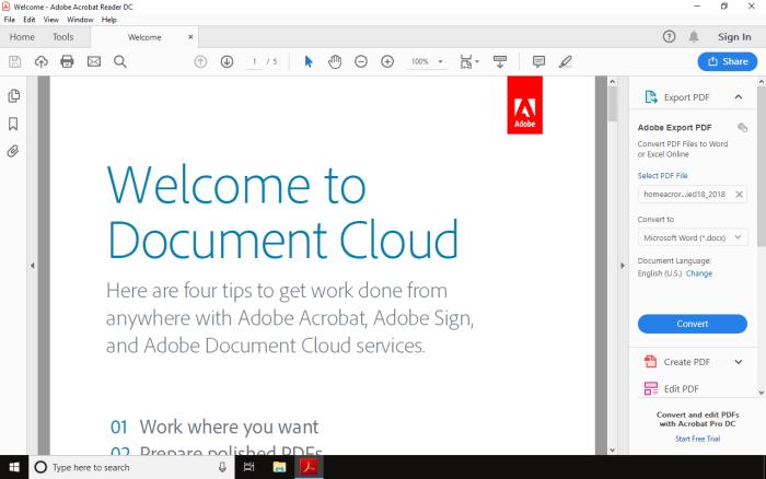 Adobe Acrobat Pro 2020 مفتاح