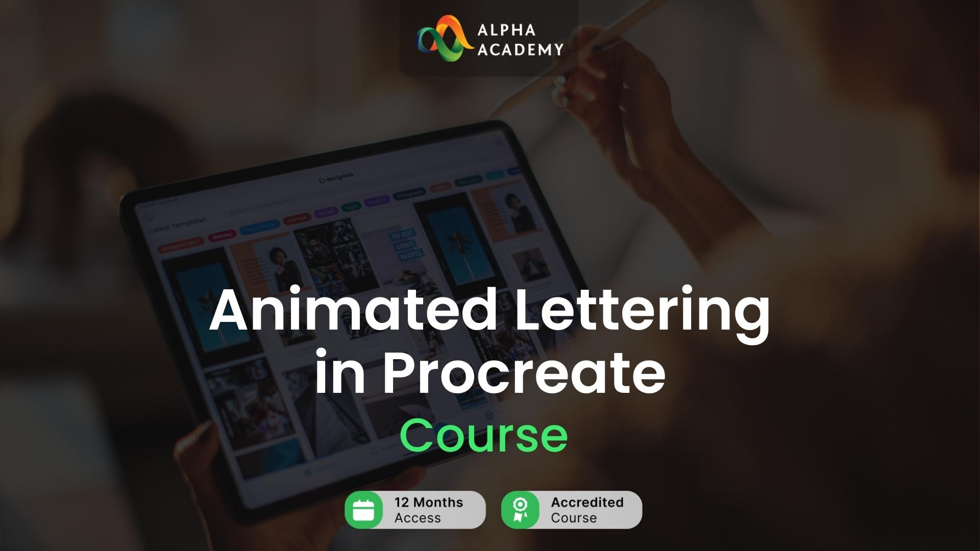 Screen Shot image 0 Animated Lettering In Procreate Alpha Academy كود