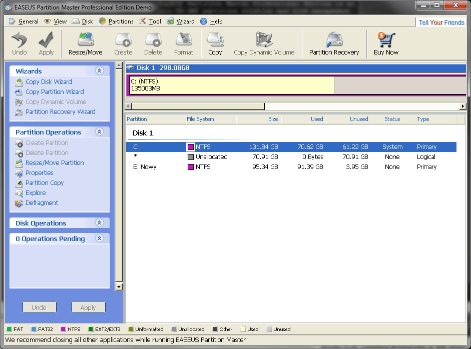 Screen Shot image 1 EaseUS Partition Master Pro 11.9 (1PC) كود رقمي