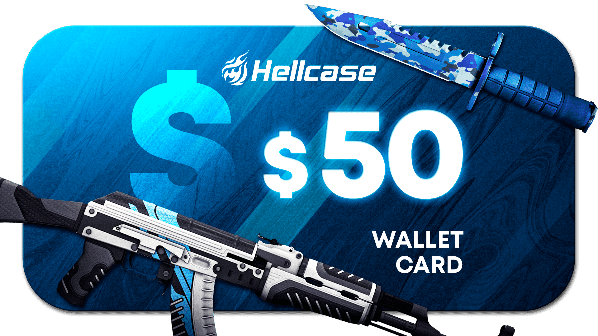 Screen Shot image 0 Hellcase.Com 50 USD Wallet بطاقة كود
