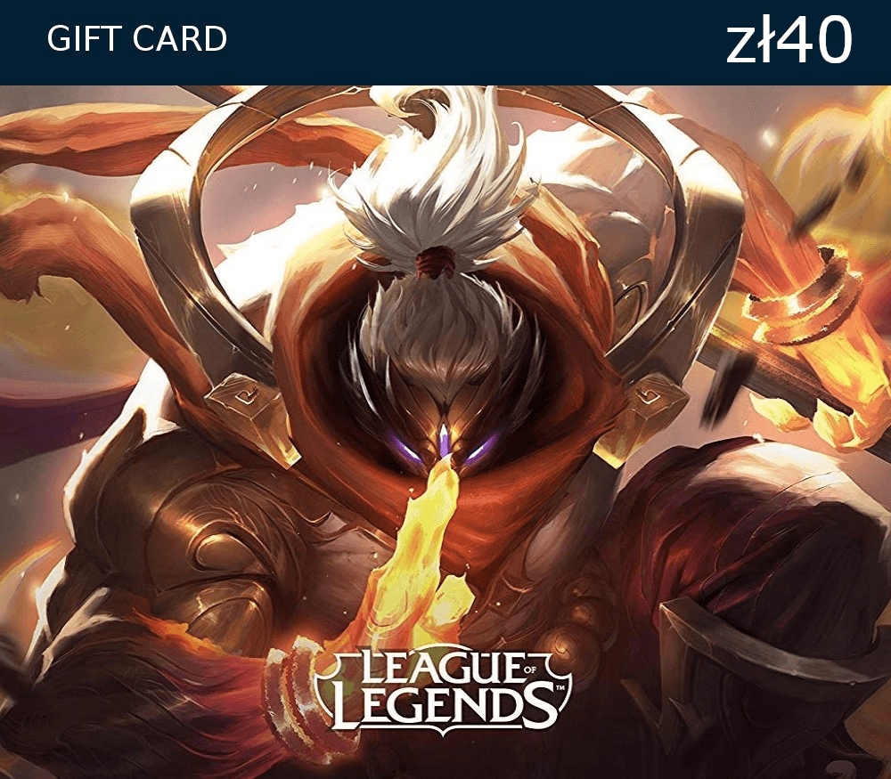 League Of Legends PLN 40 Prepaid RP بطاقة PL