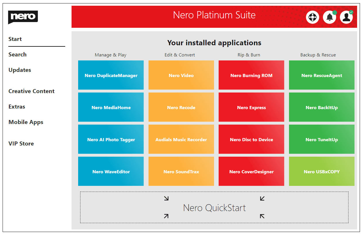 Screen Shot image 0 Nero Platinum 365 2021 مفتاح (1 سنه / 1 بي سي)