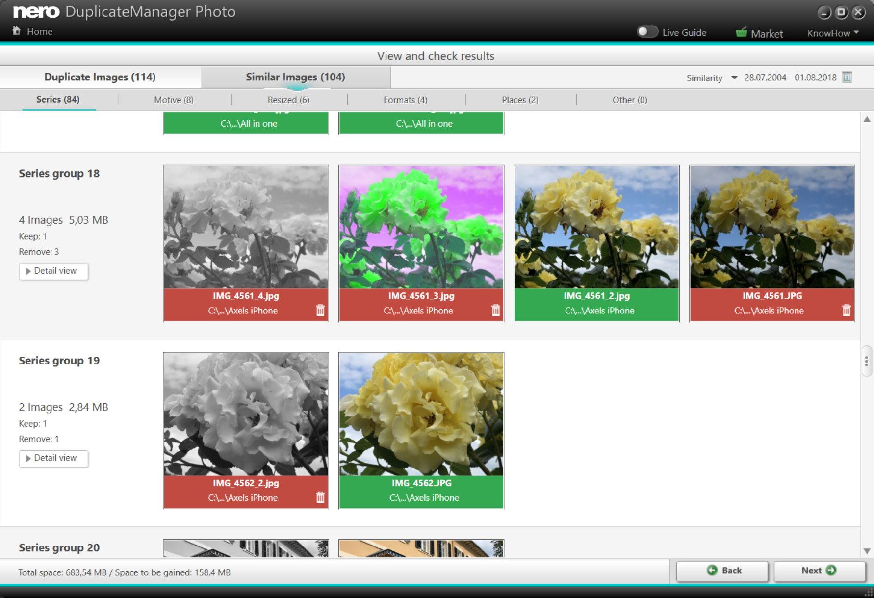 Screen Shot image 1 Nero DuplicateManager Photo 2022 كود رقمي (مدى الحياة / 1 بي سي)
