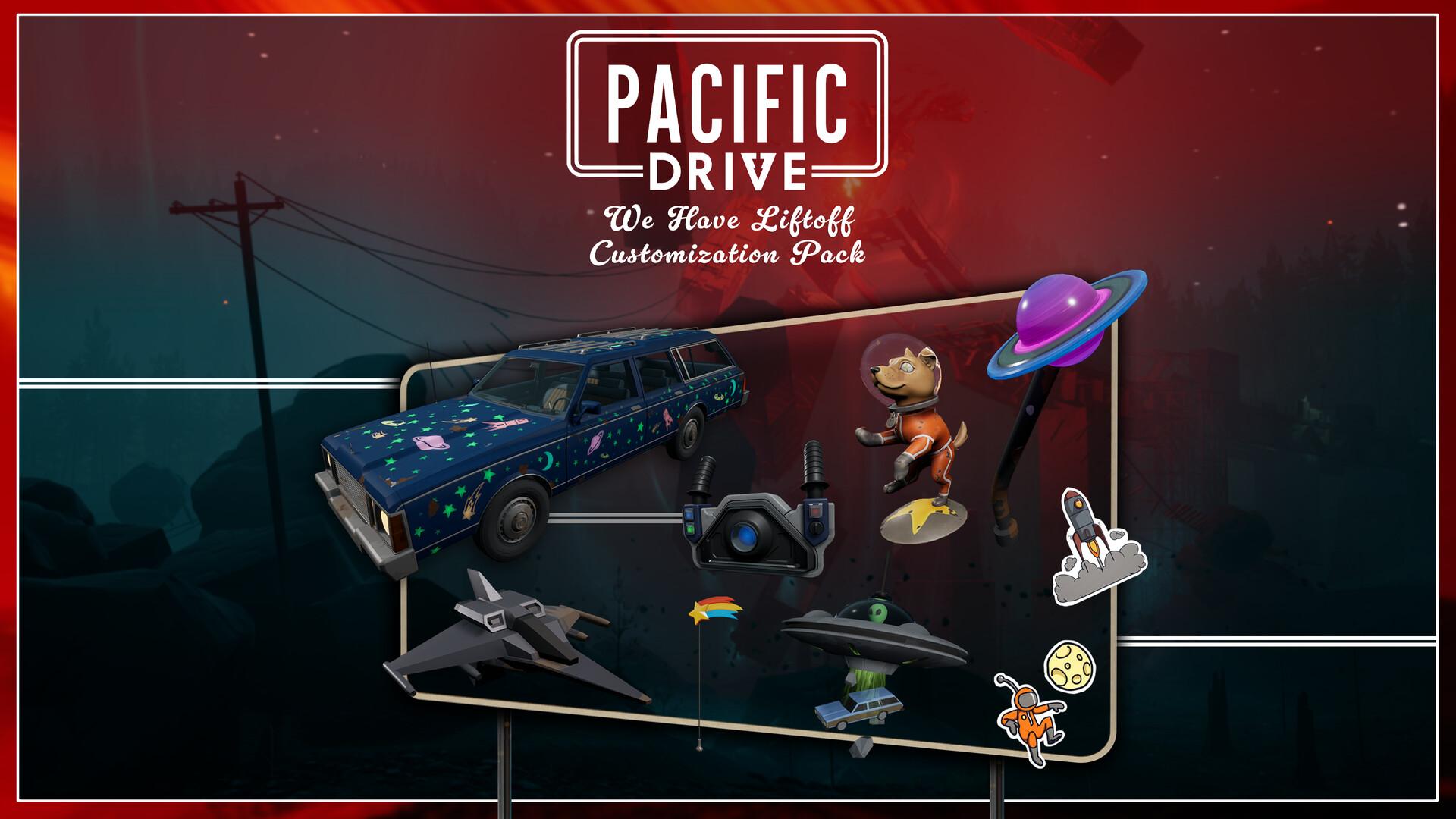 Screen Shot image 0 Pacific Drive - We Have Liftoff Customization Pack DLC اوروبي (Without الماني) بلايستيشن 5 كود رقمي