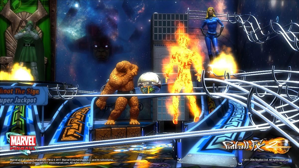 Screen Shot image 2 Pinball FX2 - Fantastic Four Table DLC ستيم كود رقمي