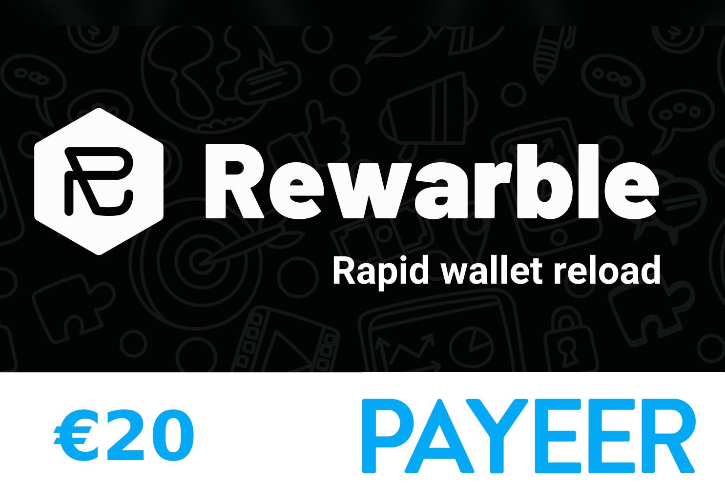 Rewarble Payeer €20 هدية بطاقة