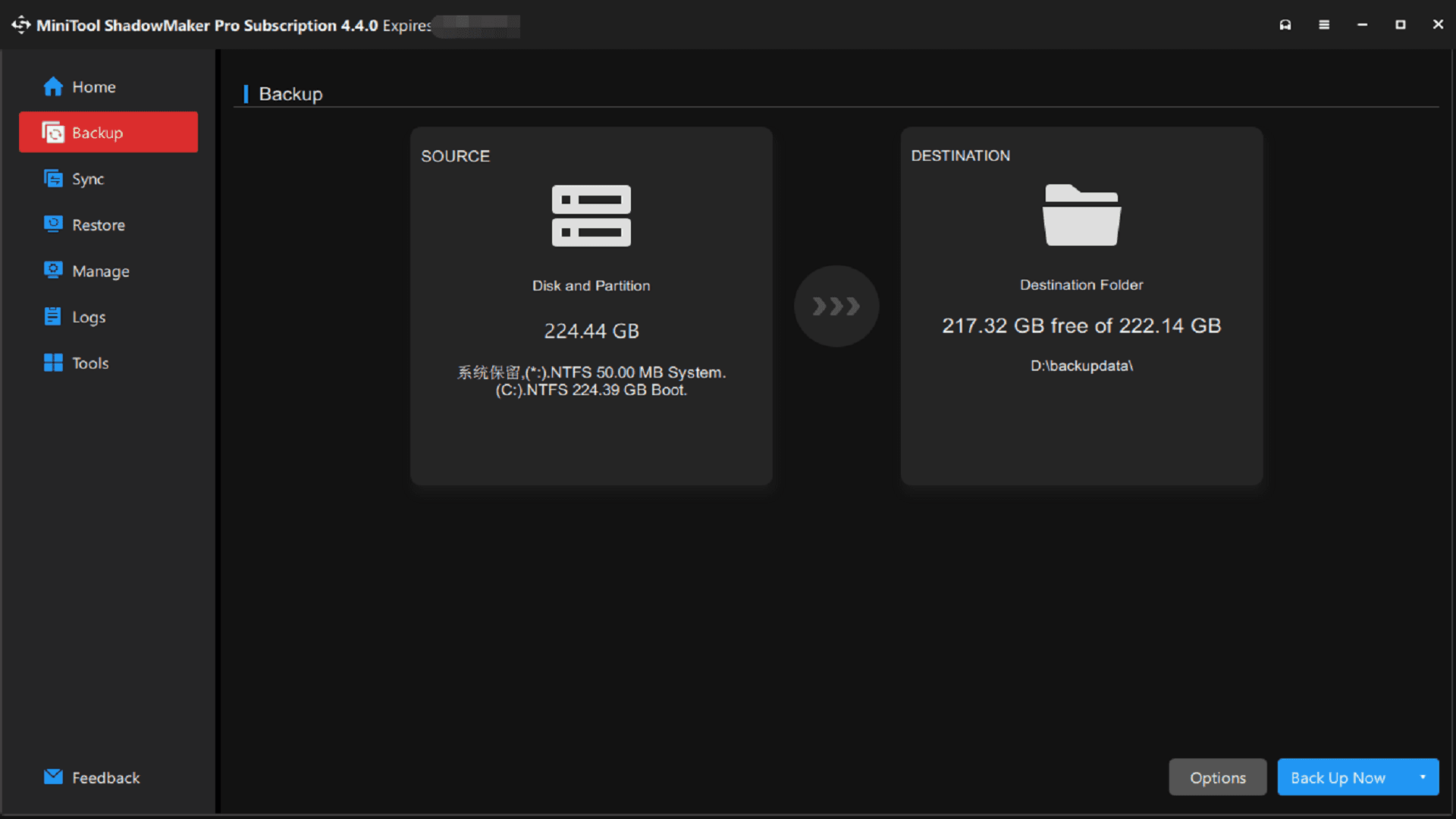 Screen Shot image 1 MiniTool ShadowMaker Pro رخصة (1 سنه /2 اجهزة)