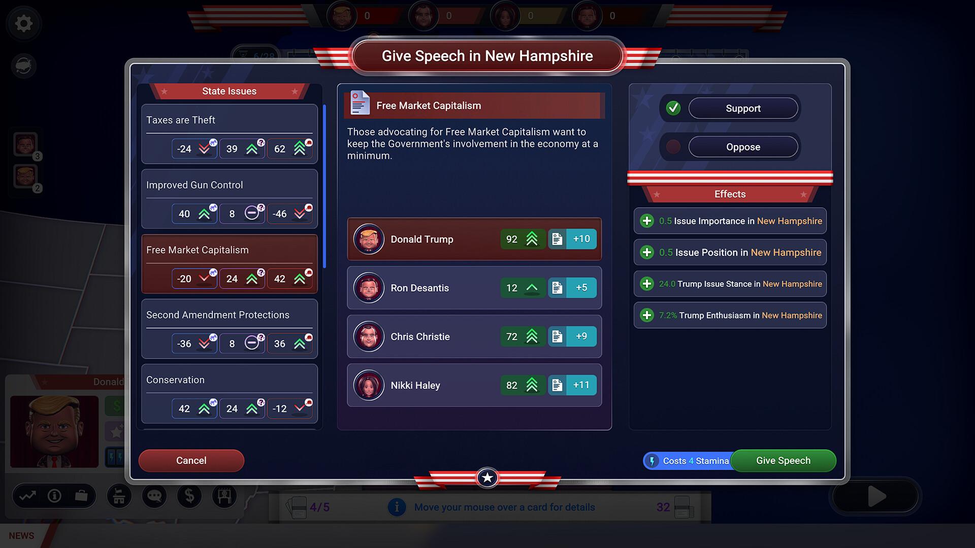 Screen Shot image 2 The Political Machine 2024 بي سي ستيم كود رقمي