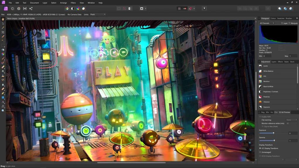 Screen Shot image 0 Affinity Photo 1.10.6 كود رقمي (مدى الحياة / 1 جهاز)