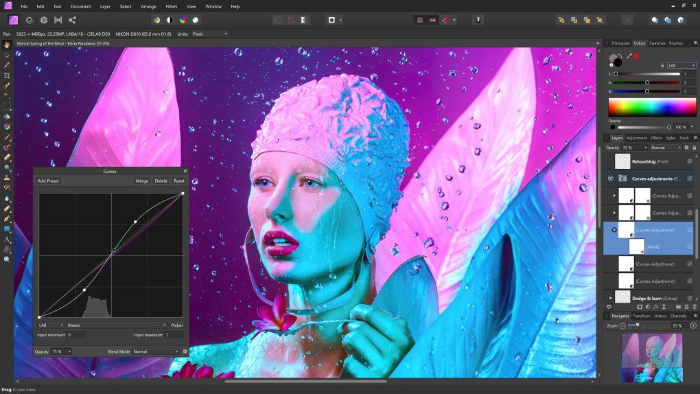 Screen Shot image 1 Affinity Photo 1.10.6 كود رقمي (مدى الحياة / 1 جهاز)