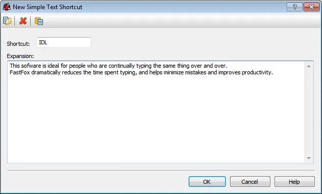 NCH: FastFox Text Expander مفتاح