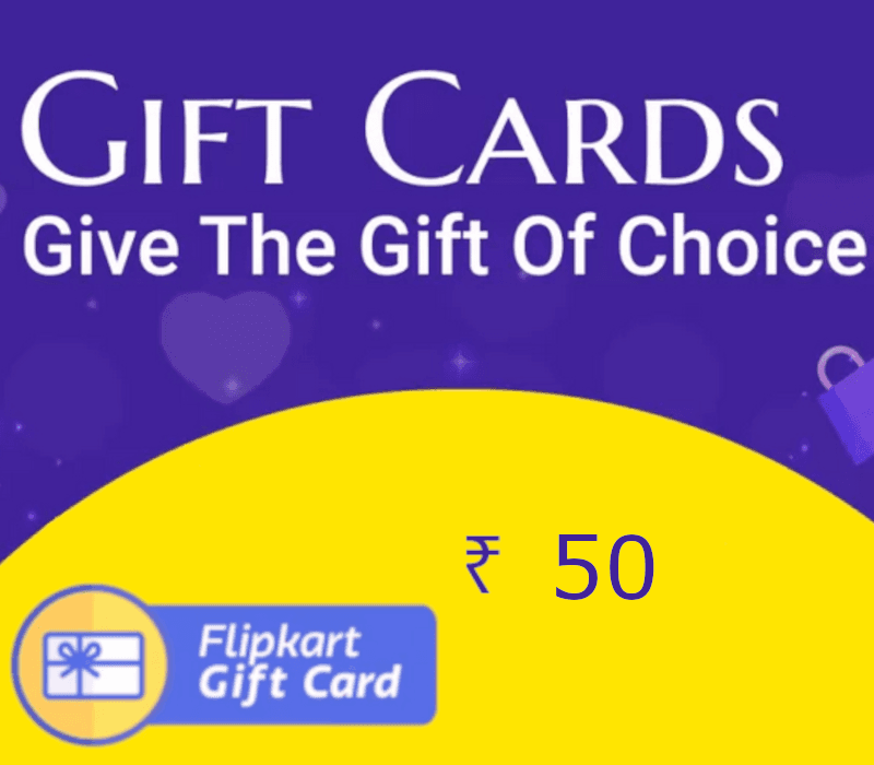 Flipkart INR 50 هدية بطاقة IN