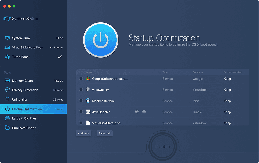 Screen Shot image 1 IObit MacBooster 8 Pro مفتاح (1 سنه / 3 اجهزة)