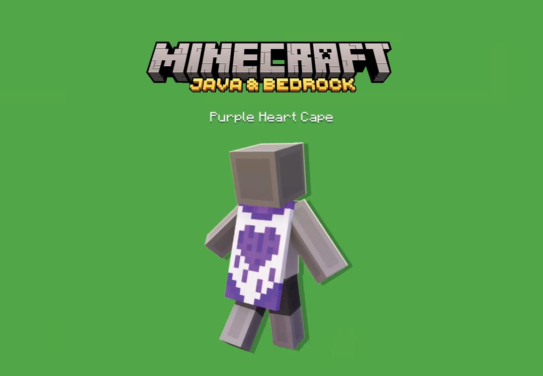 Minecraft Java & Bedrock اصدار - Purple Heart Cape DLC اكسبوكس 1 / إكس بوكس سيريس X|S / بي سي كود رقمي