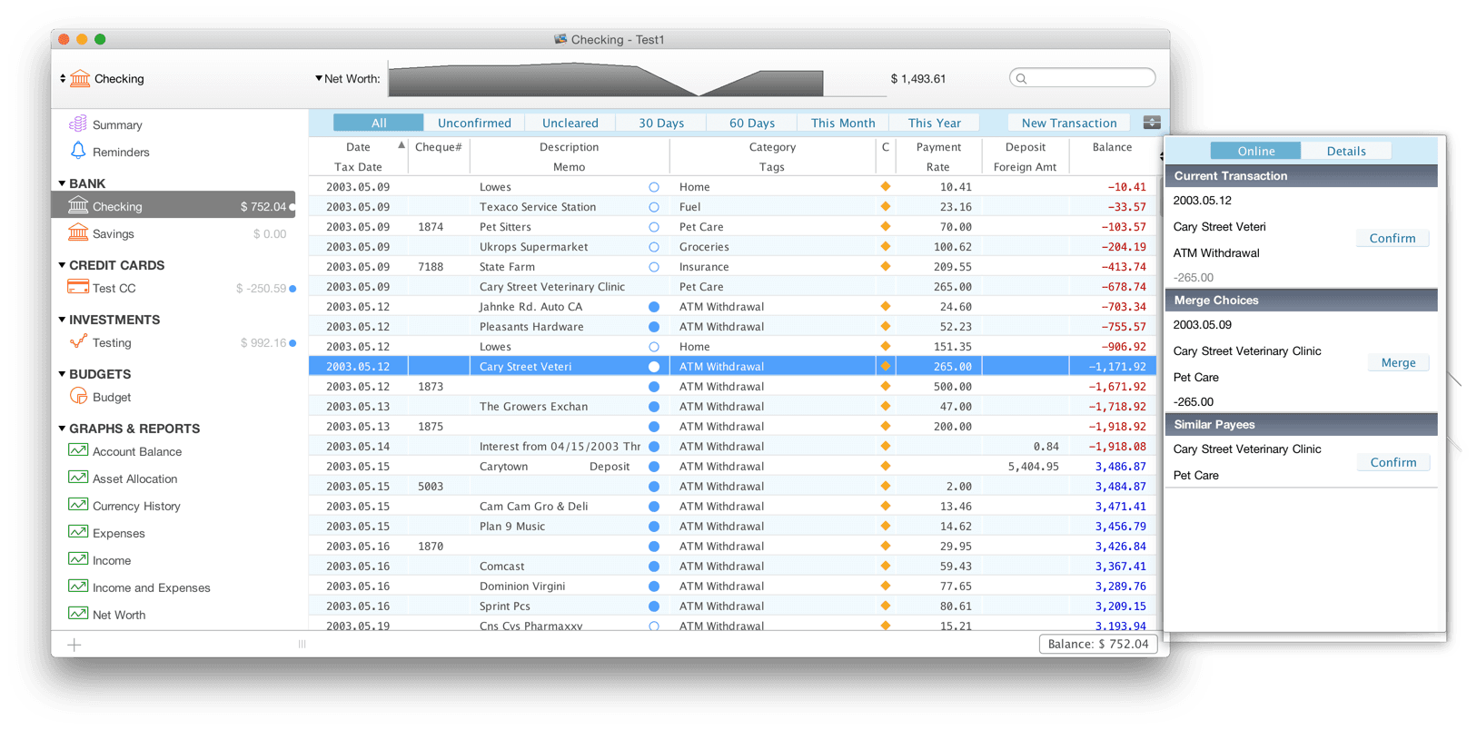 Screen Shot image 1 Moneydance Personal Finance For ويندوز كود رقمي