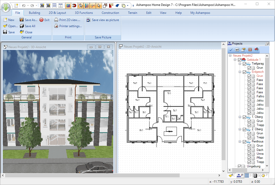Screen Shot image 1 Ashampoo Home Design 7 Activation مفتاح (مدى الحياة / 1 بي سي)