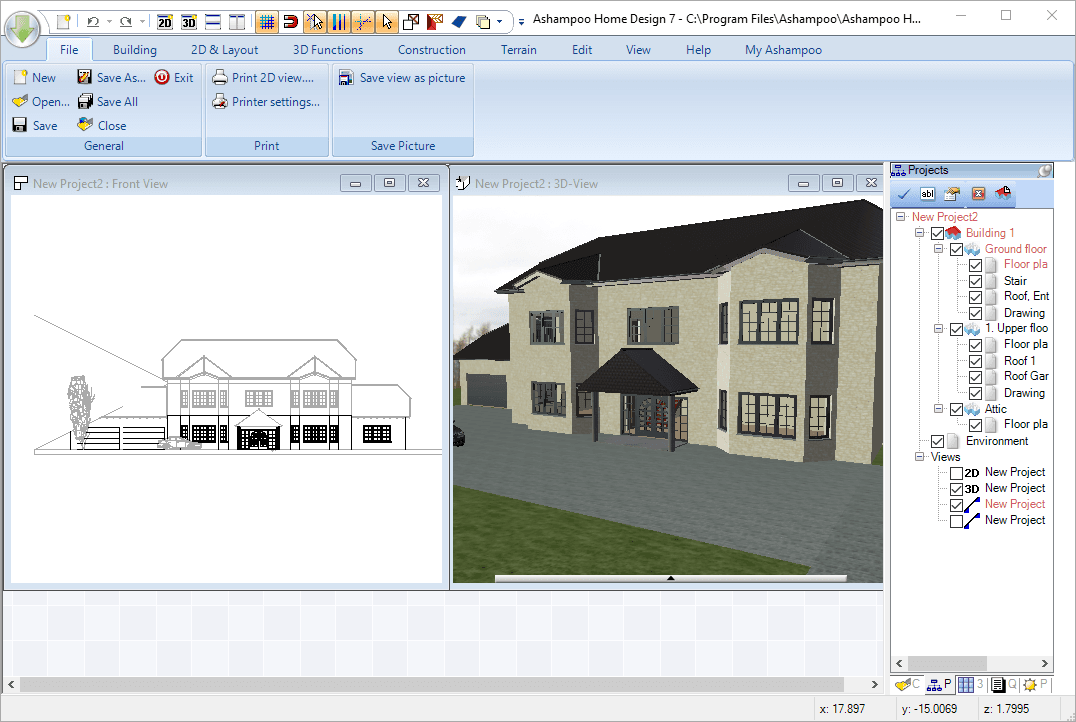 Screen Shot image 2 Ashampoo Home Design 7 Activation مفتاح (مدى الحياة / 1 بي سي)