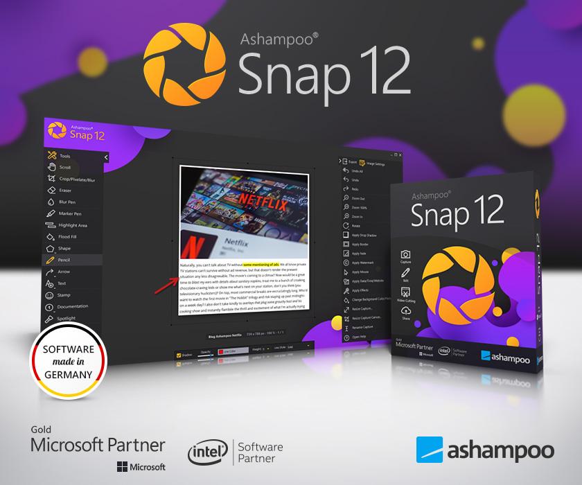 Screen Shot image 1 Ashampoo Snap 12 Activation مفتاح