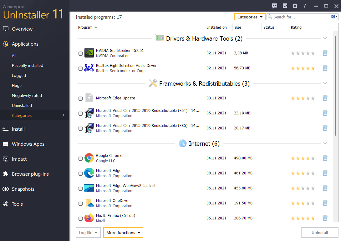 Screen Shot image 3 Ashampoo UnInstaller 11 Activation مفتاح