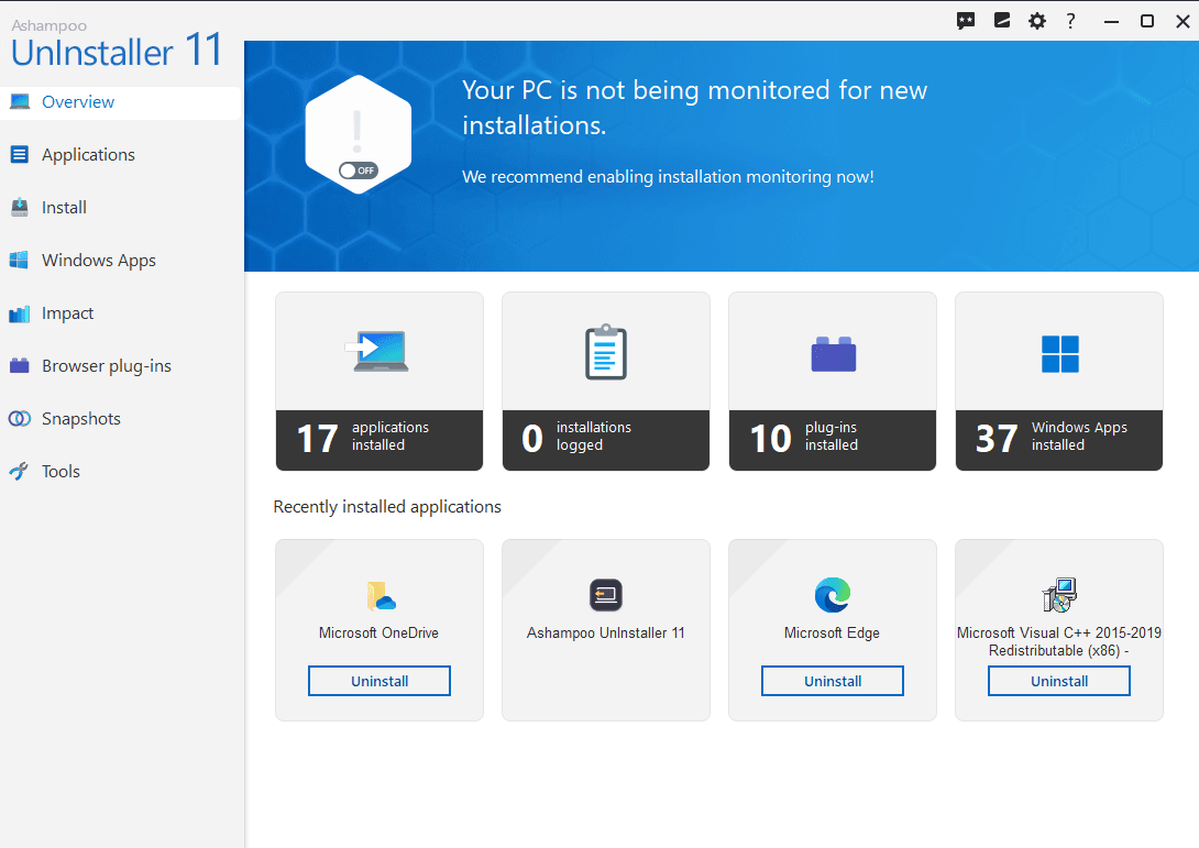 Screen Shot image 5 Ashampoo UnInstaller 11 Activation مفتاح