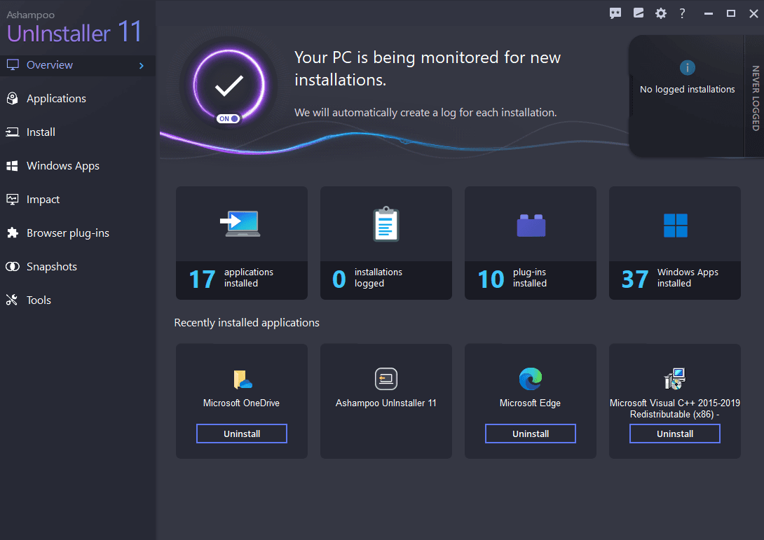 Screen Shot image 11 Ashampoo UnInstaller 11 Activation مفتاح