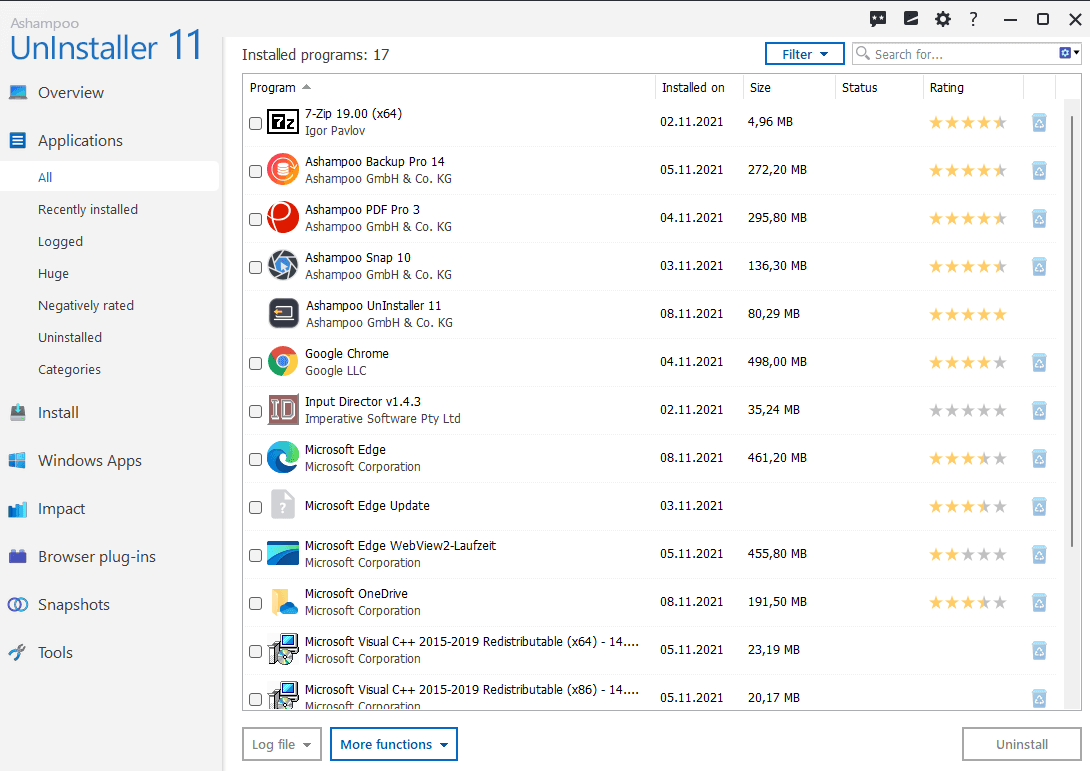 Screen Shot image 7 Ashampoo UnInstaller 11 Activation مفتاح