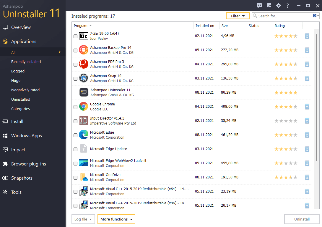 Screen Shot image 10 Ashampoo UnInstaller 11 Activation مفتاح