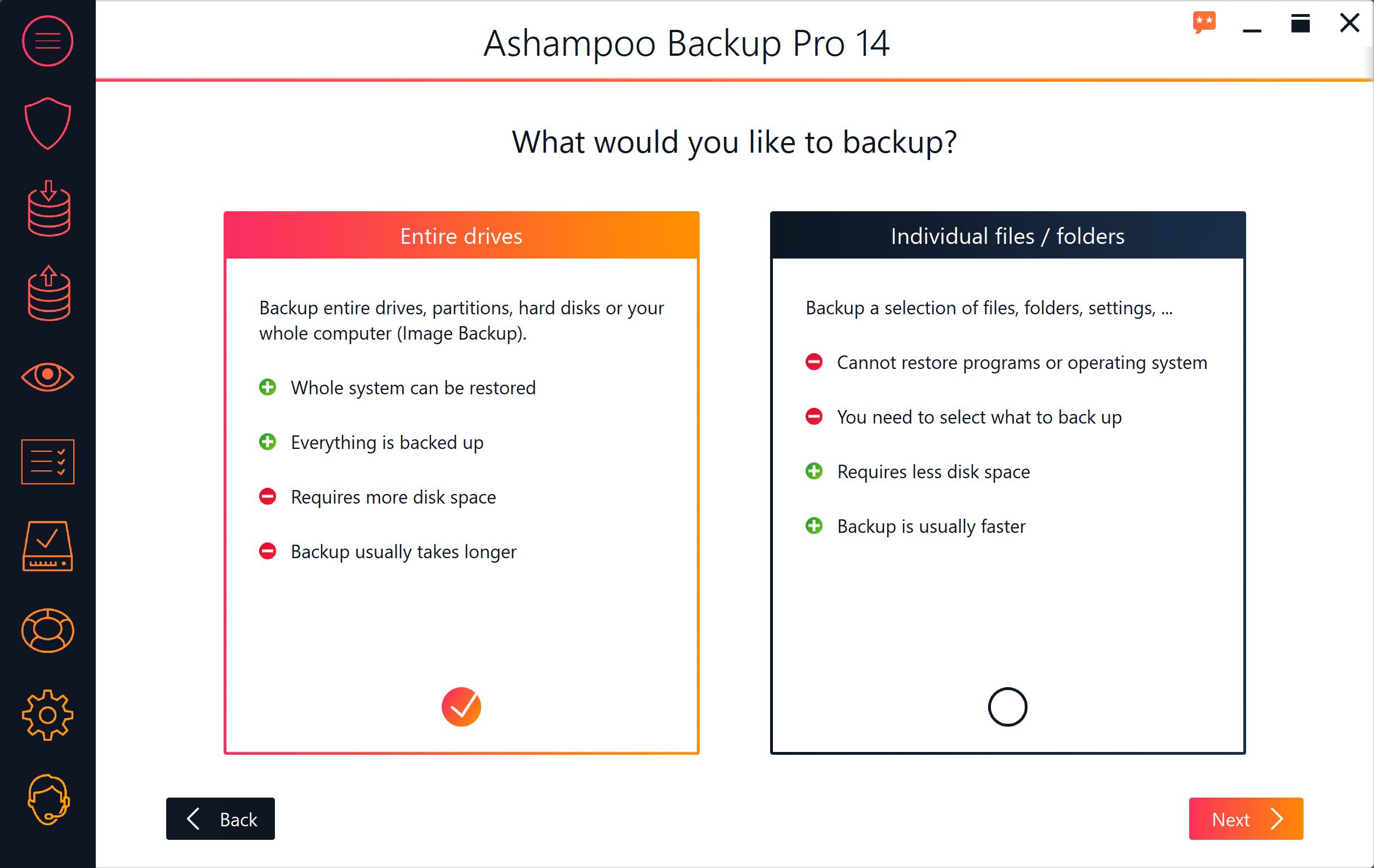 Screen Shot image 2 Ashampoo BackUp Pro 14 Activation مفتاح