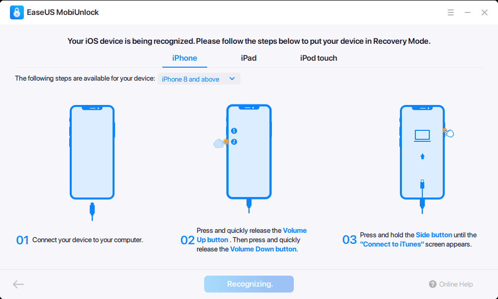 Screen Shot image 2 EaseUS MobiUnlock مفتاح (مدى الحياة / 1 بي سي)
