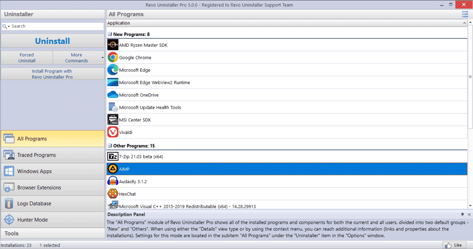 Screen Shot image 0 Revo Uninstaller Pro 5 كود رقمي (1 سنه / 1 بي سي)