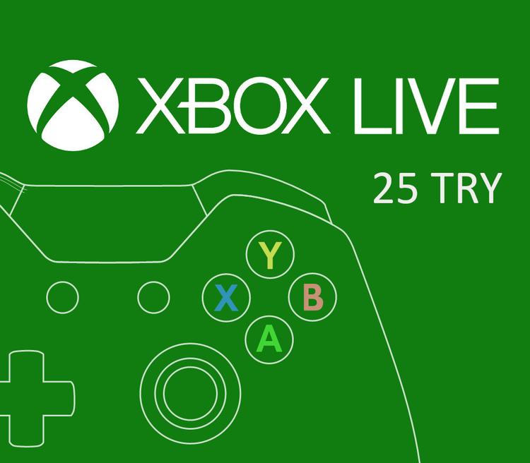 إكس بوكس Live 25 TRY Prepaid بطاقة TR