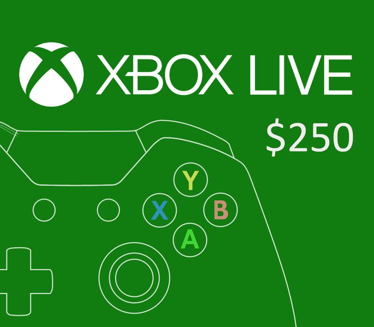XBOX Live $250 Prepaid Card US