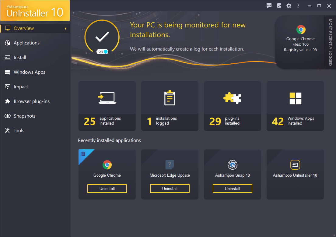 Ashampoo UnInstaller 10 Activation مفتاح
