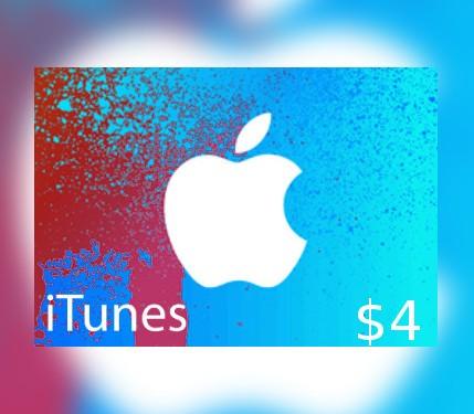 آيتونز $4 امريكي بطاقة