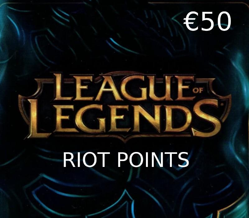 League Of Legends 50 EUR Prepaid RP بطاقة اوروبي