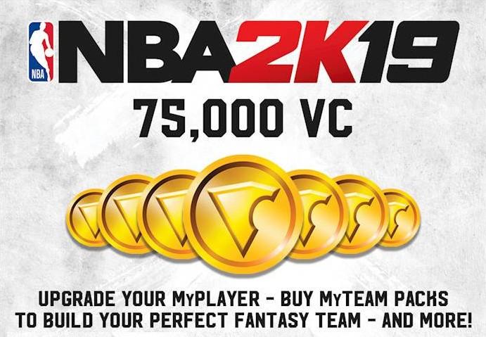 NBA 2K19 - 75,000 VC Pack DLC اكسبوكس 1 كود رقمي