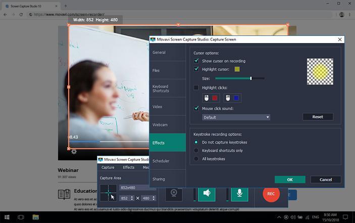 Movavi Screen Recorder For ماك ابل 11 مفتاح (مدى الحياة / 1 بي سي)