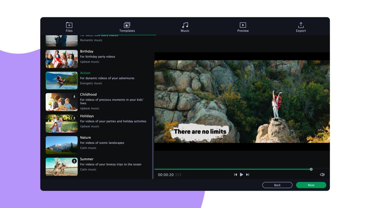 Movavi Slideshow Maker For ماك ابل 6 مفتاح (مدى الحياة / 1 ماك ابل)