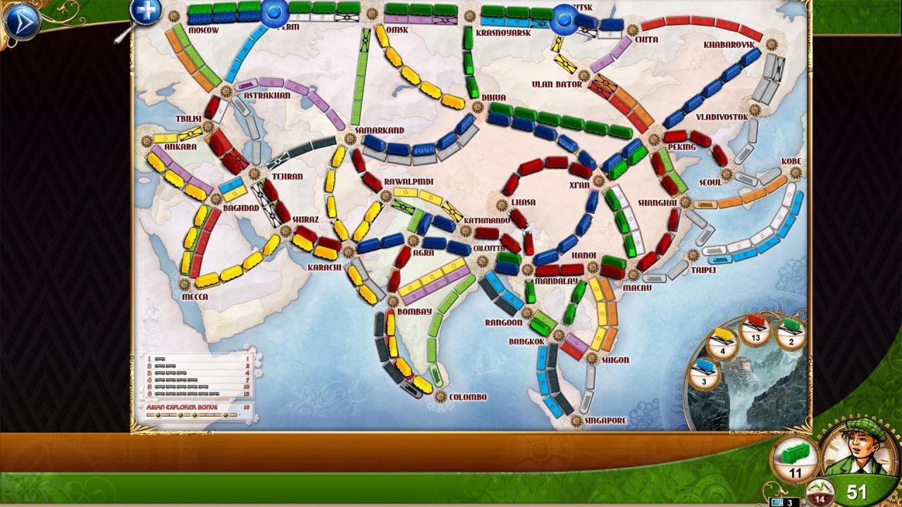Ticket To Ride: Classic اصدار - Legendary Asia DLC اوروبي ستيم كود رقمي