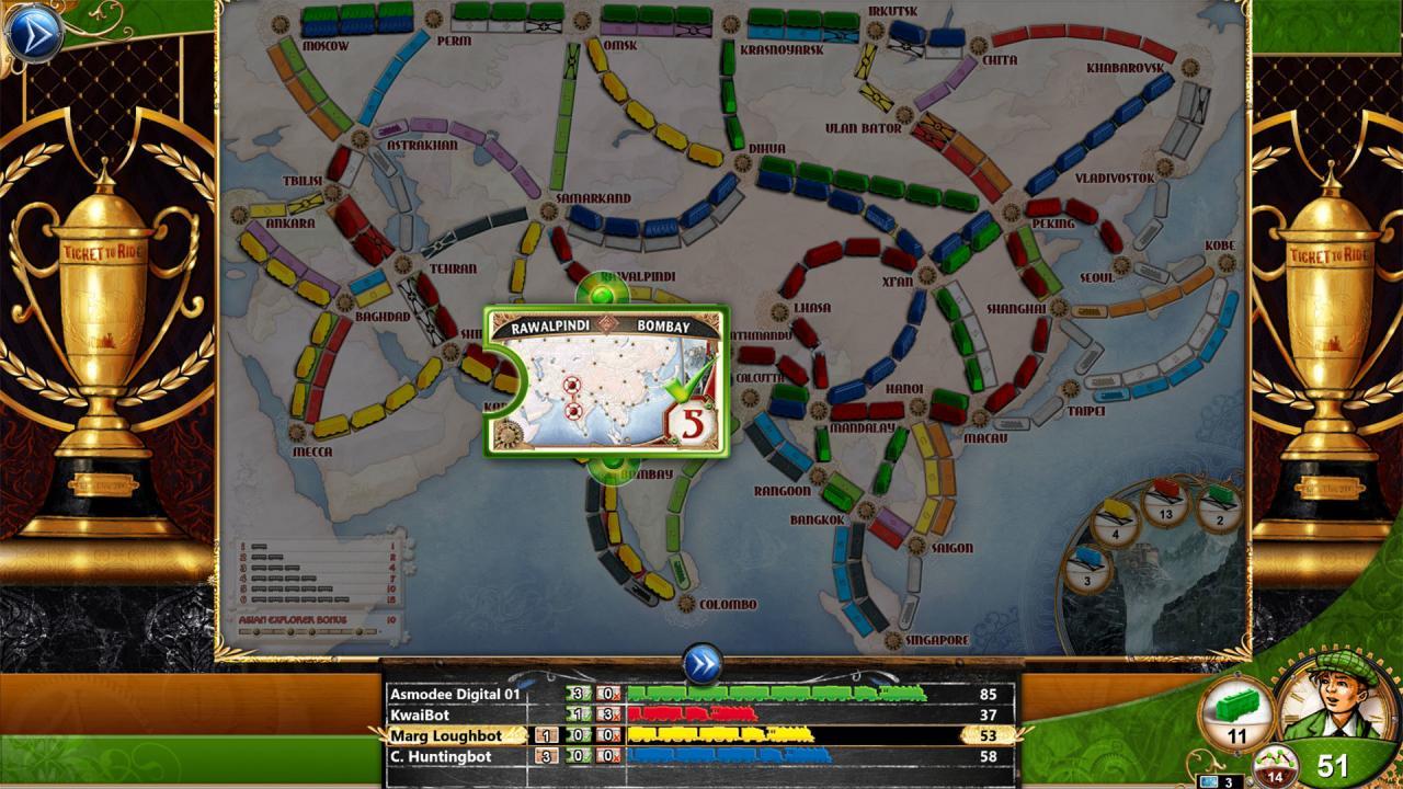 Ticket To Ride: Classic اصدار - Legendary Asia DLC اوروبي ستيم كود رقمي