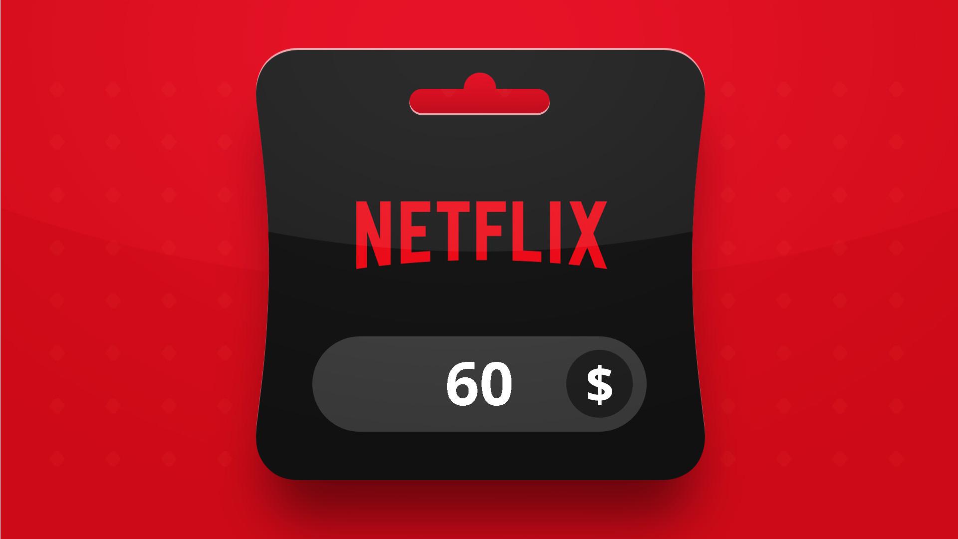Netflix USD 60 هدية بطاقة امريكي