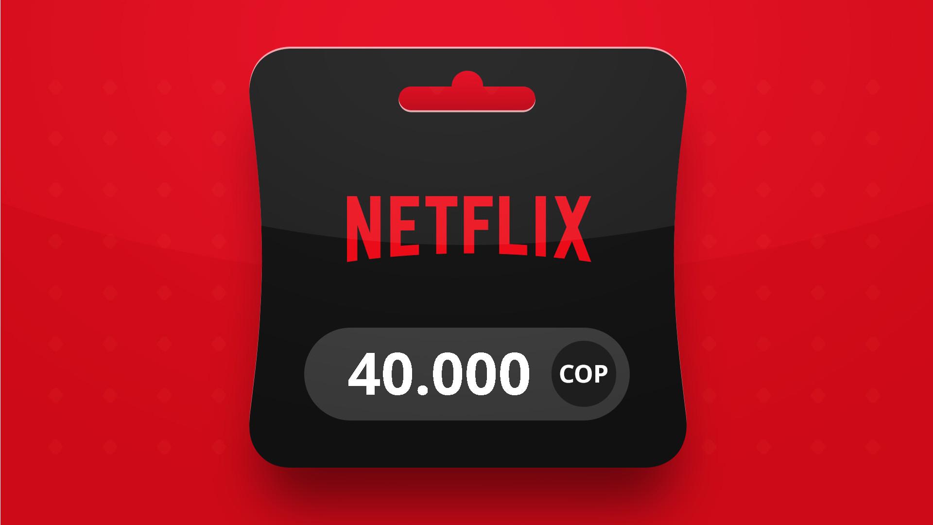 Netflix COP 40000 هدية بطاقة CO