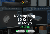 UV Mapping 3D Knife In Maya Alpha Academy كود