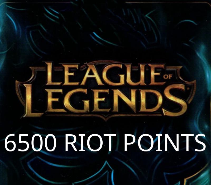 League Of Legends 6500 RP Prepaid بطاقة اوروبي