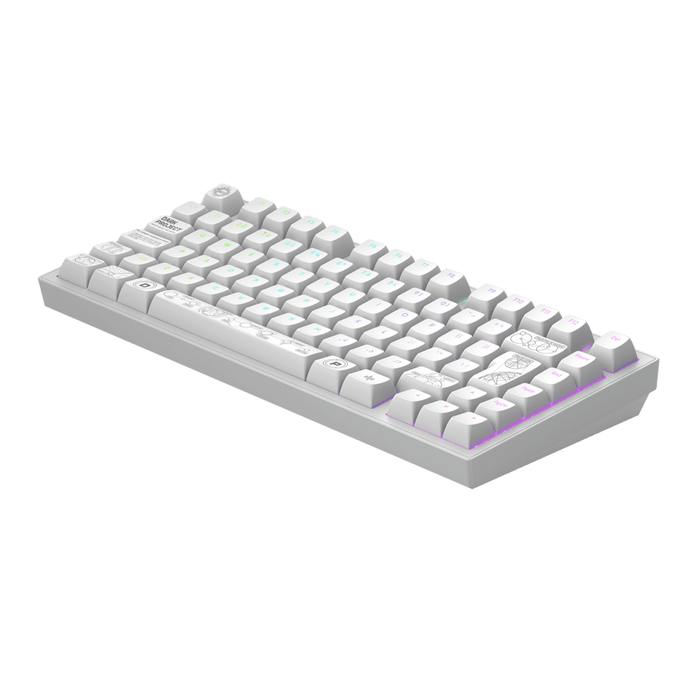 Dark Project ALU Terra Nova White - Wireless Gaming Keyboard (ISO الماني) اوروبي Prismyx Voucher